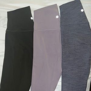 3 pairs lululemon align leggings